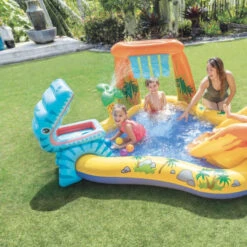 Aire De Jeux Gonflable Intex Jurassic / Dinosaure -Piscines Ubbink Boutique 57444np aire de jeux gonflable jurassic 2
