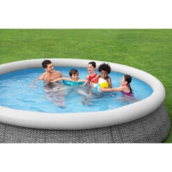 Piscine Autoportée Bestway Fast Set™ Aspect Rotin 3,66 X 0,76 M -Piscines Ubbink Boutique 57445 piscine ronde bestway fast set rotin 366 76 ambiance 2