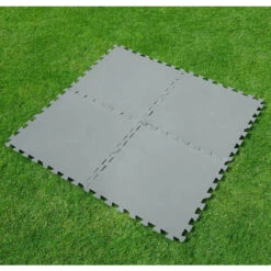 Lot De 9 Tapis De Sol 50x50cm Gris à Assembler Pour Piscine Bestway -Piscines Ubbink Boutique 58639 9 tapis sol gris assembler piscine bestway complet