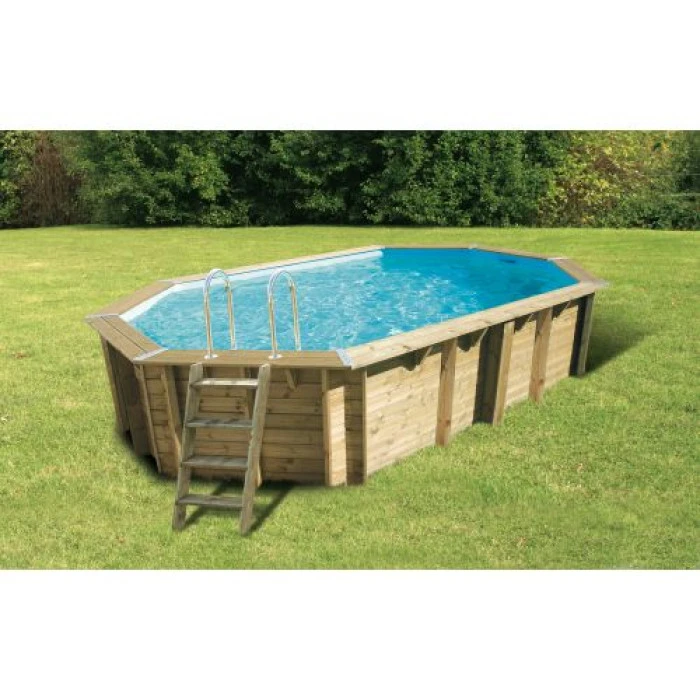 Piscine En Bois Octogonale Ubbink Océa 6,10 X 4,00 X 1,30 M - Liner Bleu 3 Piscine En Bois Octogonale Ubbink Océa 6,10 X 4,00 X 1,30 M - Liner Bleu