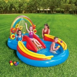 Aire De Jeux Gonflable Arc-en-Ciel Intex -Piscines Ubbink Boutique aire de jeux arc en ciel ambiance min
