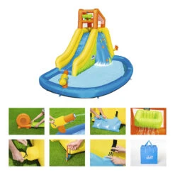 Aire De Jeux Avec Toboggan, Pataugeoire Et Canon à Eau Bestway Mont Splashmore -Piscines Ubbink Boutique aire jeux bestway mont splashmore 53345 9