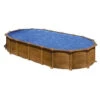 GRE Piscine Ovale Acier Gré Amazonia Imitation Bois - 7,20 X 3,75 X 1,30 M