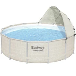 Auvent Pour Piscine Tubulaire Bestway Ø 3,05 à 5,49 M -Piscines Ubbink Boutique auvent rond bestway