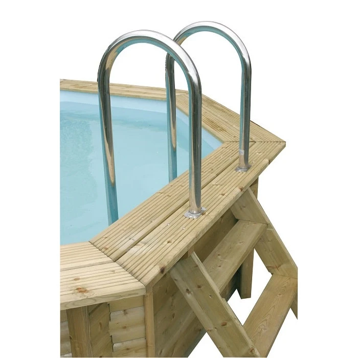 Piscine En Bois Rectangulaire Ubbink Azura 4,50 X 2,50 X 1,26 M - Liner Bleu 4 Piscine En Bois Rectangulaire Ubbink Azura 4,50 X 2,50 X 1,26 M - Liner Bleu – Image 2