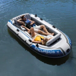 Set Bateau Gonflable 4 Places Intex Excursion 4 -Piscines Ubbink Boutique bateau intex excursion 4places 11
