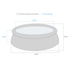 Piscine Autoportée Bestway Fast Set 3,66 X 0,76 M + Épurateur à Cartouche -Piscines Ubbink Boutique dimensions piscine autoportee bestway fast set 366 x 76 cm
