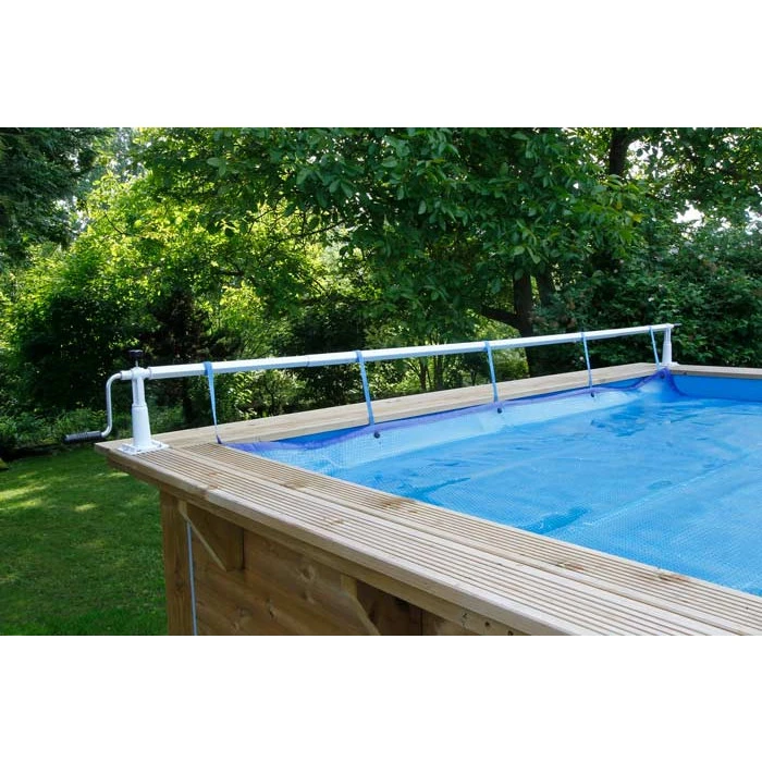Enrouleur De Bâche à Bulles Pour Piscine En Bois Ubbink Xtra 3 Enrouleur De Bâche à Bulles Pour Piscine En Bois Ubbink Xtra