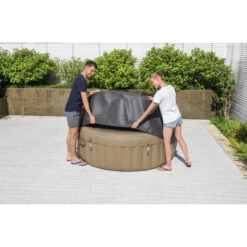 Couverture Thermique Pour Spa Rond Bestway Ø 196 X H 71 Cm -Piscines Ubbink Boutique housse thermique ronde energysense 196 m x 71 cm pour spa gonflable lay z spa 5