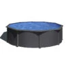 GRE Piscine Ronde Acier Gré Gris Anthracite - Ø 3,50 X 1,20 M 2 GRE Piscine Ronde Acier Gré Gris Anthracite - Ø 3,50 X 1,20 M -Piscines Ubbink Boutique kit240gy piscine gre ronde h122 2