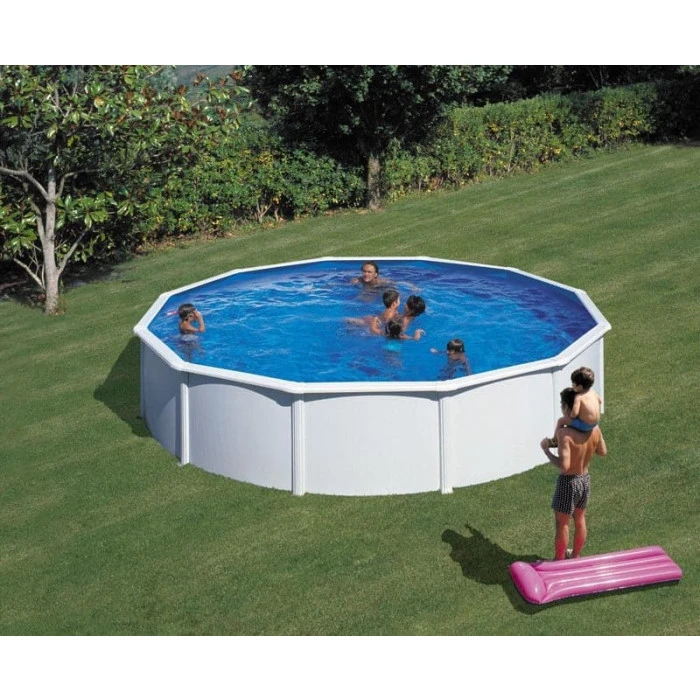 GRE Piscine Ronde Acier Gré Fidji - 5,50 X 1,20 M 4 GRE Piscine Ronde Acier Gré Fidji - 5,50 X 1,20 M – Image 2