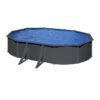 GRE Piscine Ovale Acier Gré Gris Anthracite - 5 X 3 X 1,20 M -Piscines Ubbink Boutique kit610gy piscine gre ovale h122 fondblanc 1