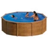 GRE Piscine Ronde Acier Gré Sicilia Imitation Bois - Ø 4,60 X 1,20 M -Piscines Ubbink Boutique kitpr453w piscine ronde acier gre sicilia imitation bois 460 120