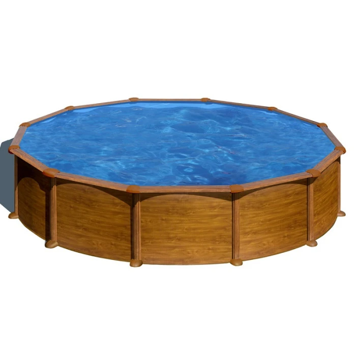 Piscine Ronde Acier Gre Mauritius Imitation Bois - Ø 5,50 X 1,32 M 3 Piscine Ronde Acier Gre Mauritius Imitation Bois - Ø 5,50 X 1,32 M