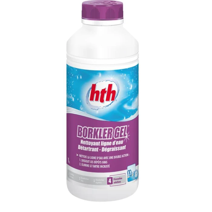 HTH Borkler Gel - Gel Nettoyant Ligne D'eau Détartrant Et Dégraissant 1L 4 HTH Borkler Gel - Gel Nettoyant Ligne D'eau Détartrant Et Dégraissant 1L – Image 2