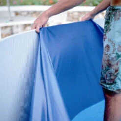 Liner Bleu Pour Piscine GRE - 7,30 X 3,75 X H 1,20 M - 40/100e