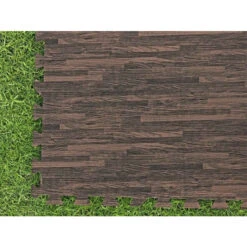 Tapis Effet Bois Pour Spa Et Piscine Bestway 3m² - 12 Dalles -Piscines Ubbink Boutique lot de 12 dalles de protection de sol en mousse 5080 x 5080 cm effet bois pour piscine et spa bestway 5