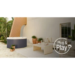 Spa Acrylique NetSpa Halfmoon 4 Personnes -Piscines Ubbink Boutique netspa halfmoon pointfort01