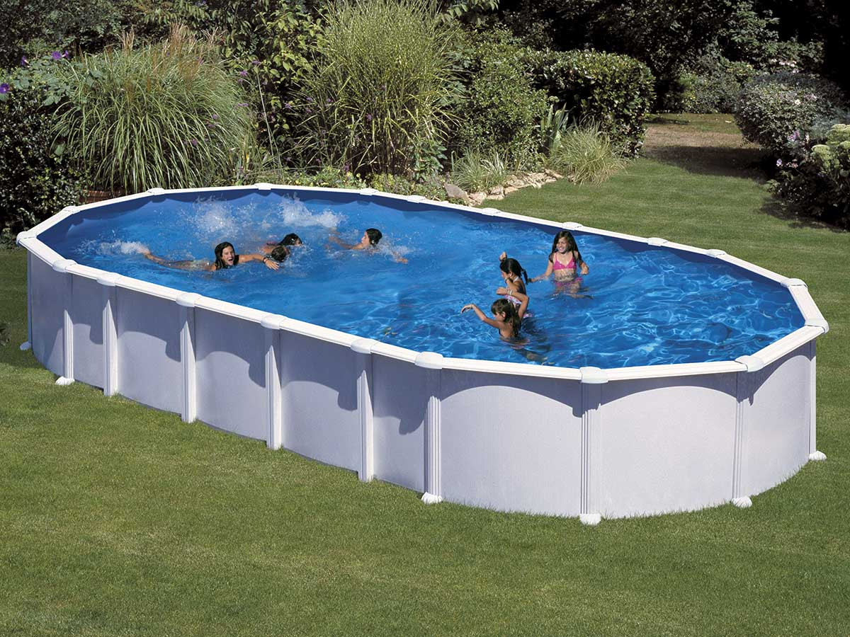 Piscines Ubbink Boutique -Piscines Ubbink Boutique piscine acier blanc haiti ovale 920 x 505 x 132 m gre