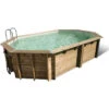 Piscine En Bois Octogonale Ubbink Océa 5,50 X 3,55 X 1,20 M - Liner Beige -Piscines Ubbink Boutique piscine bois ocea 550 x 330 studio 1