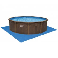 Piscine En Acier Bestway Hydrium Effet Bois Ø 4,90 X H 1,30 M -Piscines Ubbink Boutique piscine hors sol acier ronde 488 x 130 m hydrium 4