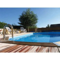 Piscine En Bois Octogonale Ubbink Azura 6,10 X 4 X 1,20 M - Liner Bleu -Piscines Ubbink Boutique piscine ubbink azura 610 400 120 bleu 2